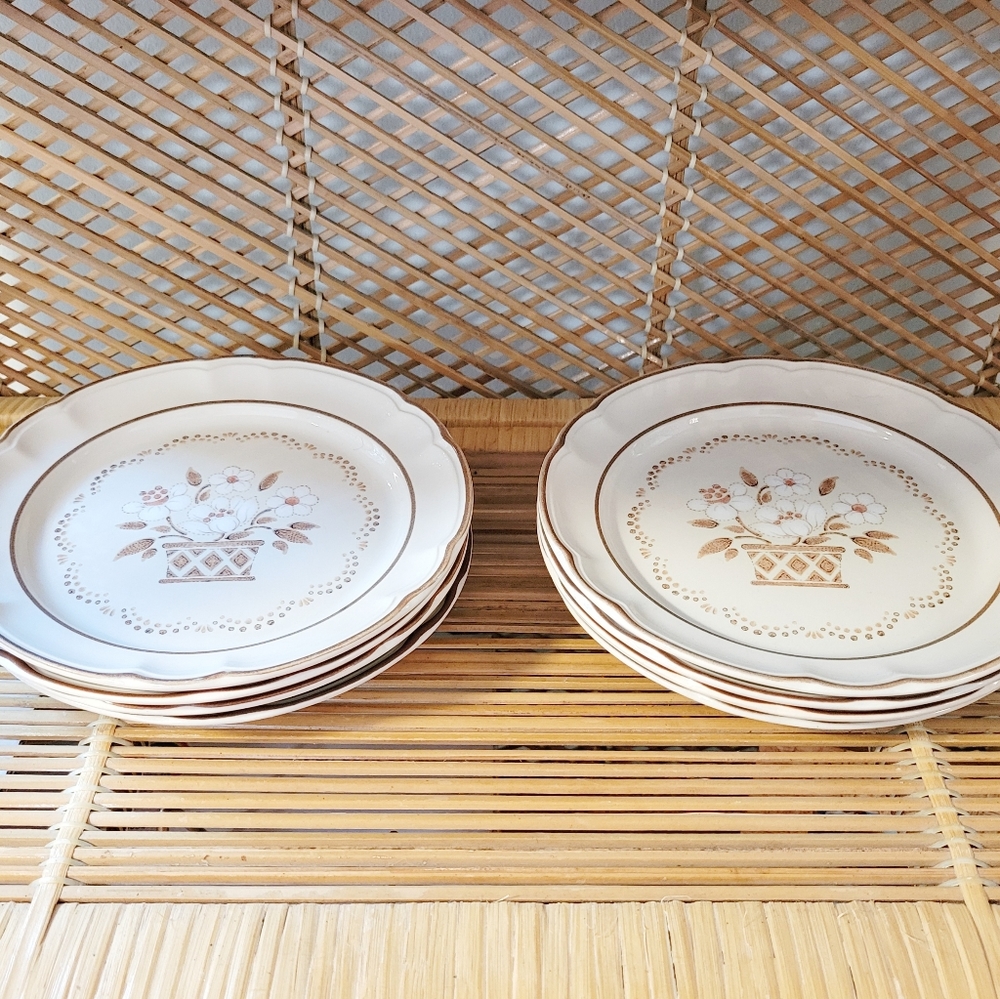 Cumberland Stoneware Mayblossom Dessert Plates